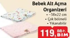 BEBEK ALT AÇMA ORGANİZERİ 38X22 CM BEBEK ALT AÇMA ORGANİZERİ 38X22 CM